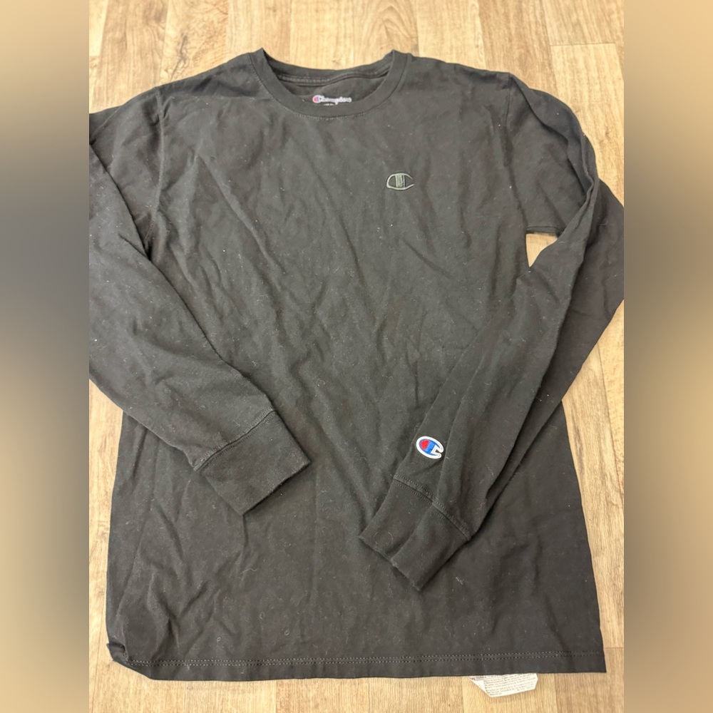 Champion Long Sleeve Small Logo Classic Shirt Size‎ Small Black